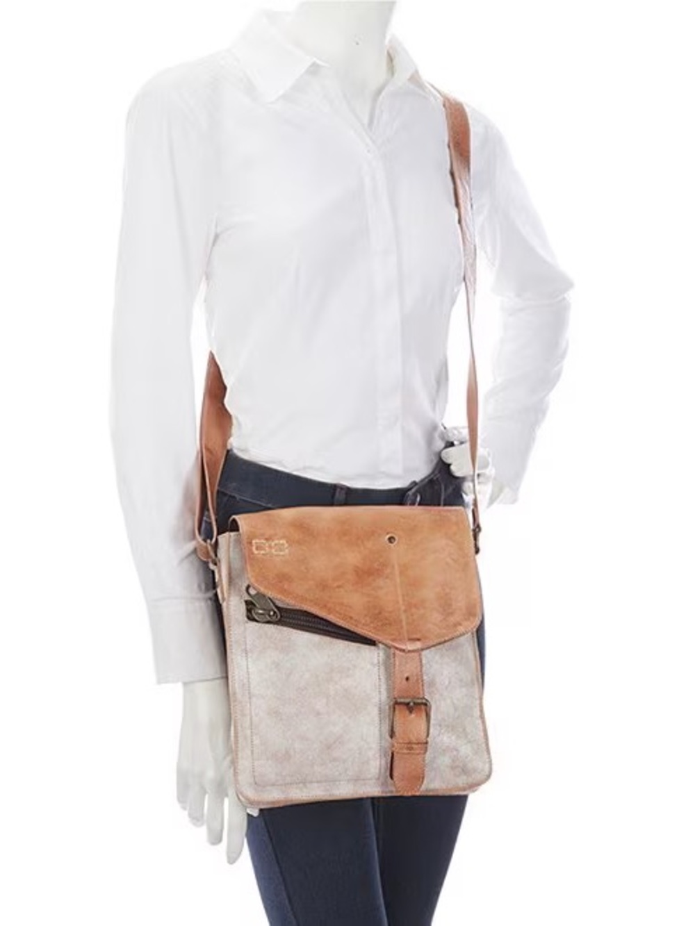 BED|STU Venice Beach Crossbody Bag | Nectar Lux Tan Rustic Leather - Picture 10 of 13